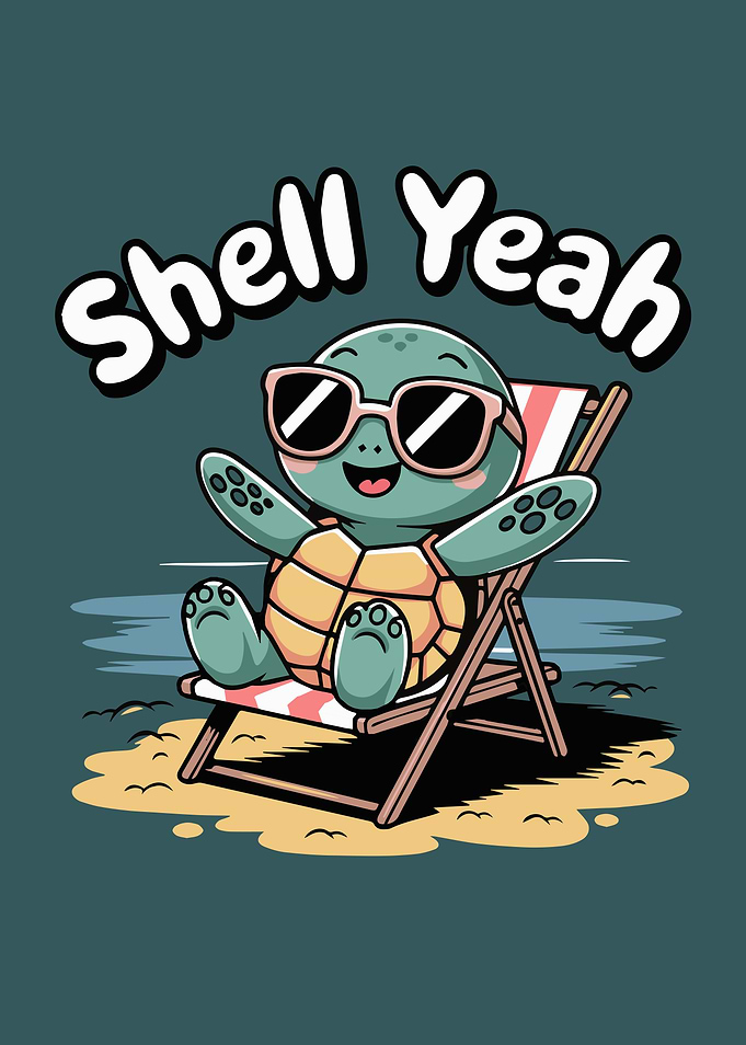 Shell Yeah Cute Turtle Lover Pun Funny