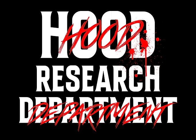 Hood Research Department Text Art