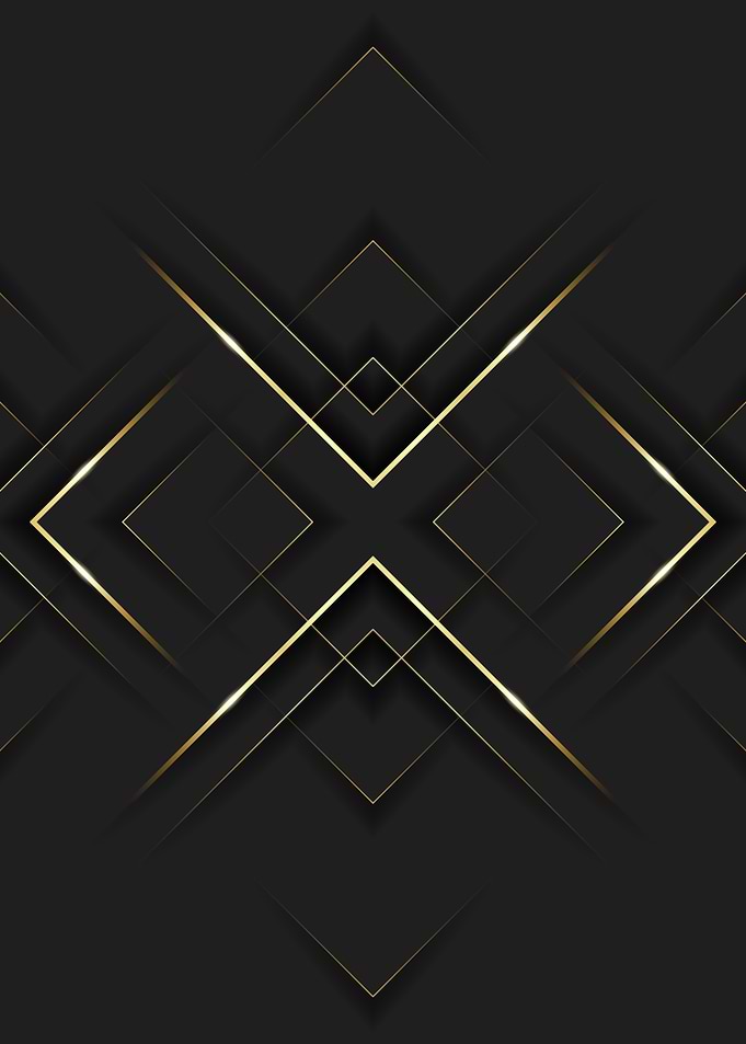 Abstract Black and Gold Geometric Pattern