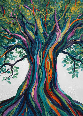 Colorful Tree Painting