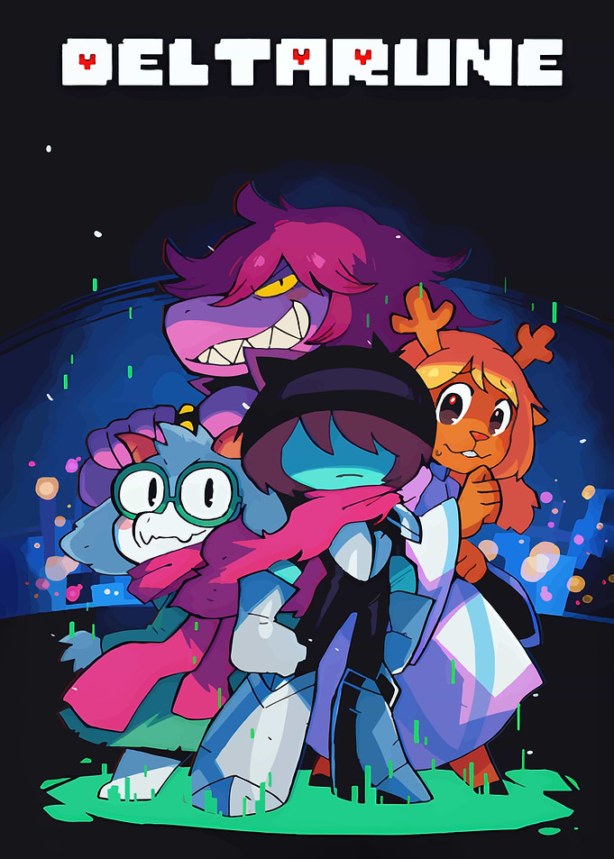 Deltarune characters group shot
