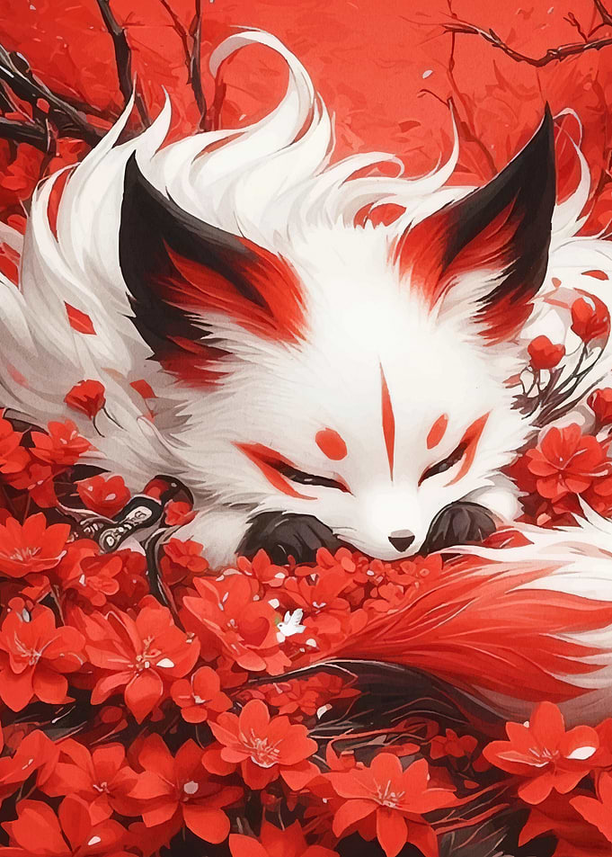 Sleeping Kitsune Flowers