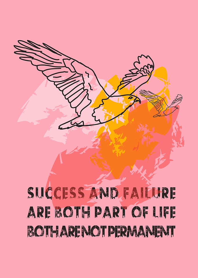 Eagles and Inspirational Quote on Pink