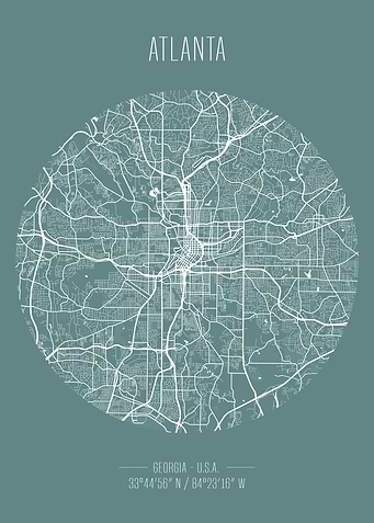 Atlanta Map Art Print