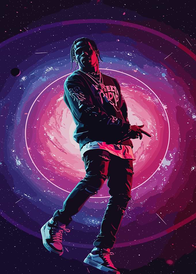 Travis Scott in Cosmic Art