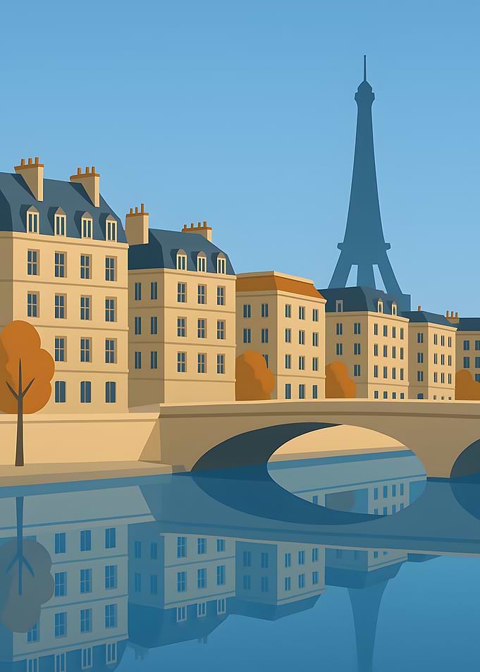 Paris cityscape with Eiffel Tower
