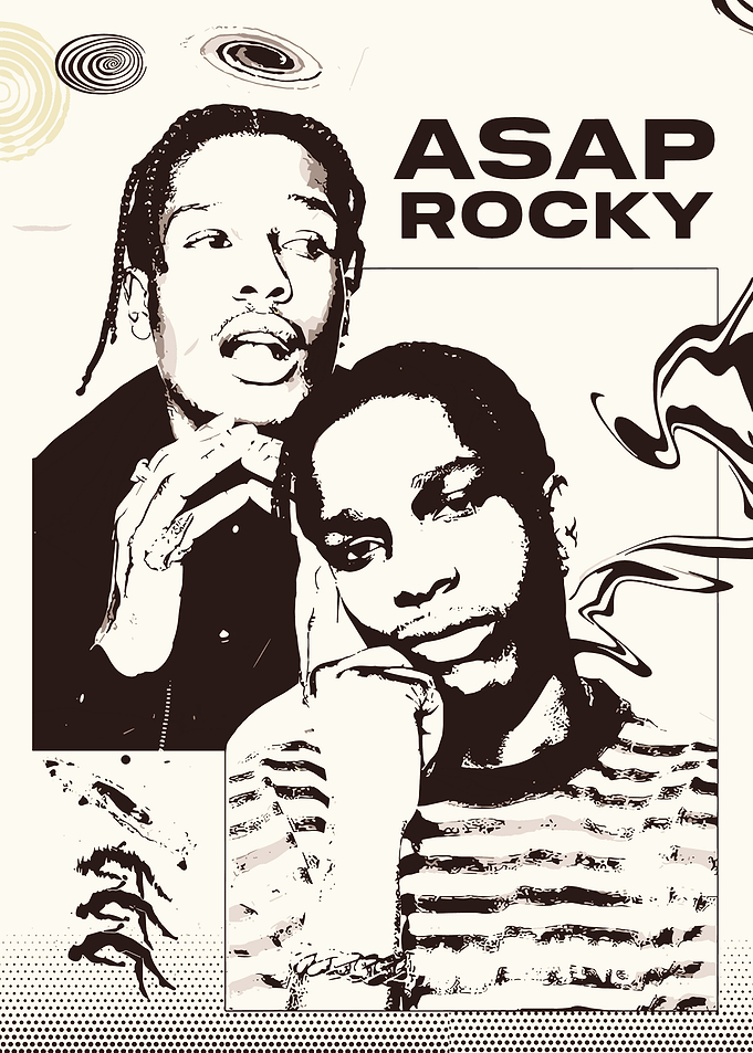 ASAP Rocky Portrait Art