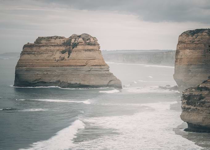 Coastal Cliffs and Ocean Waves