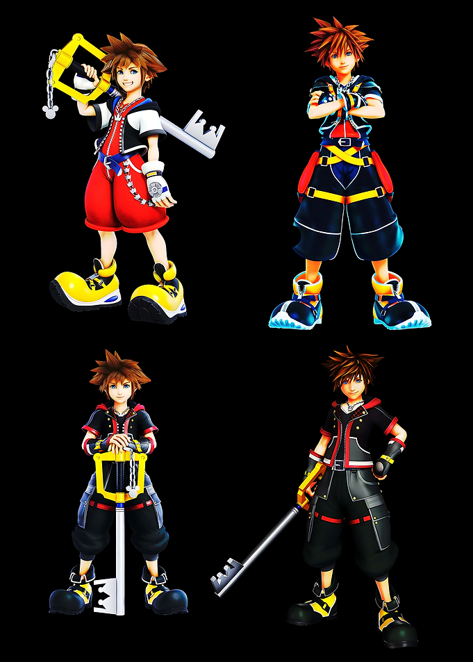 Kingdom Hearts Sora Character Poses