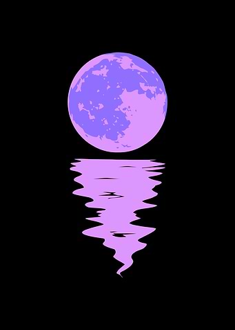Dreamy Full Moon – Minimal Night Sky Wall Art for Bedroom Decor