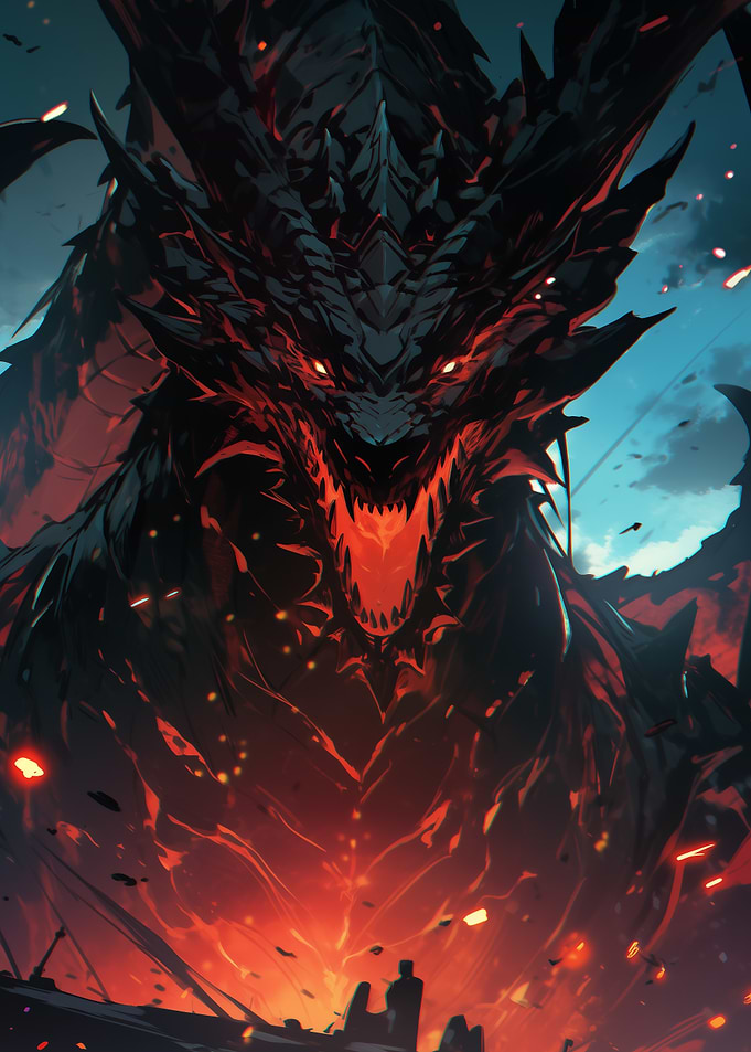 Fiery Dragon Illustration
