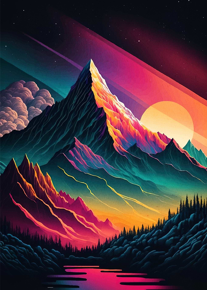 Mountain Landscape Sunset