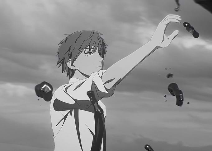 Chainsaw Man EP11 Ending: Denji black and white