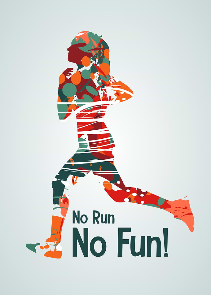 No Run No Fun Abstract Runner