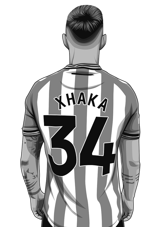 Granit Xhaka Black and White Version