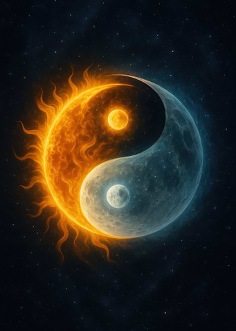 Yin Yang Sun and Moon