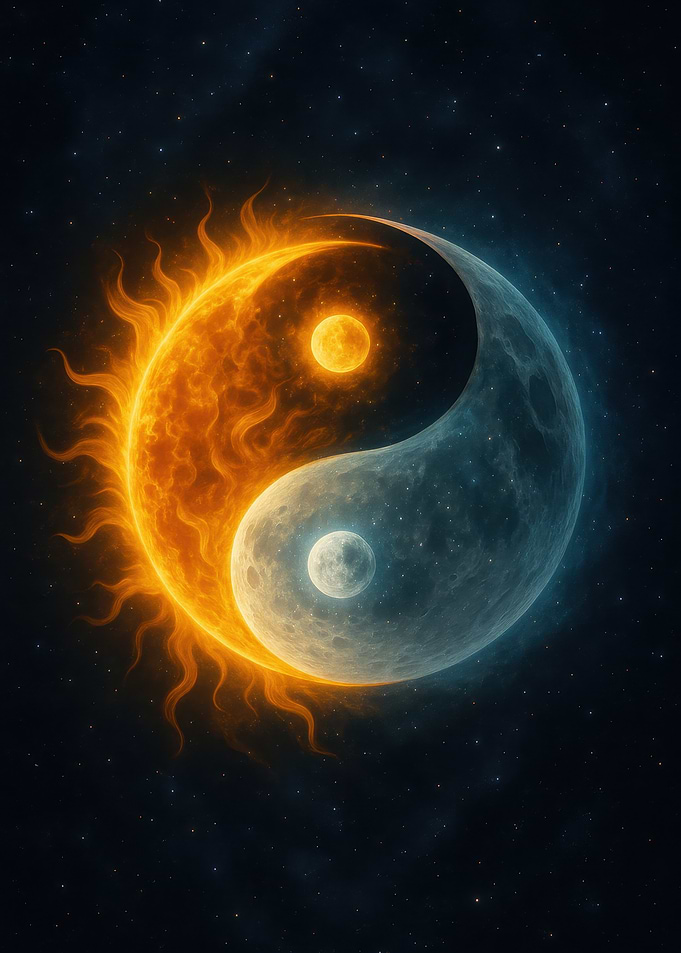 Yin Yang Sun and Moon