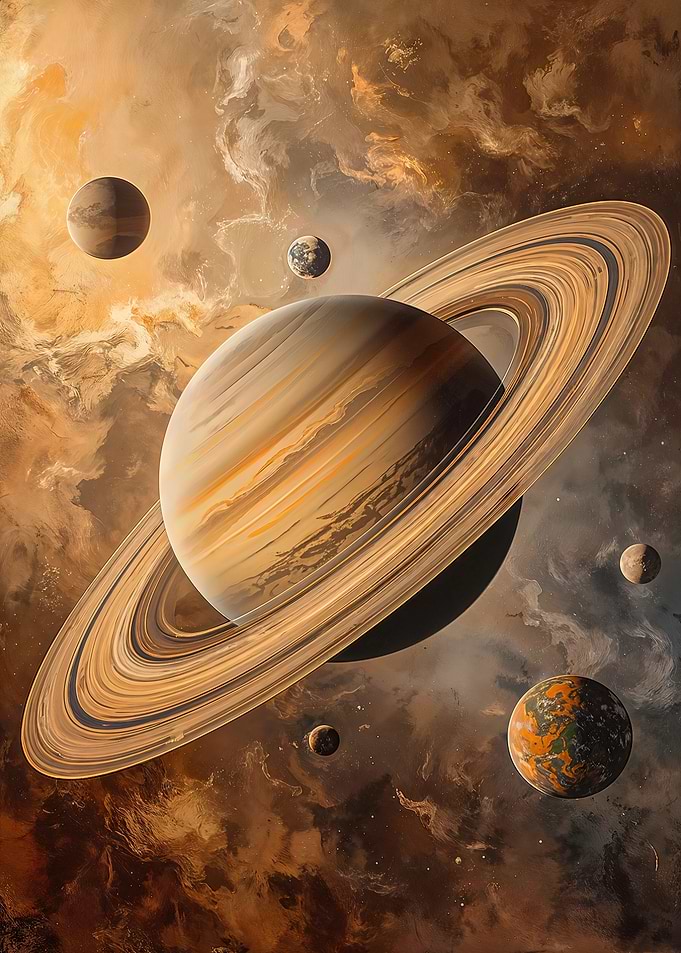 Saturn in the Cosmic Drift