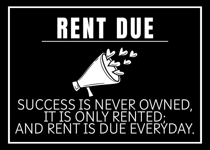 Rent Due Motivational Poster