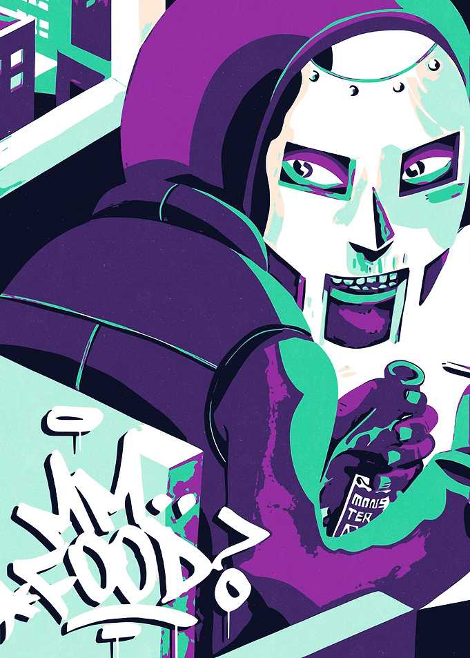 MF DOOM Illustration with Graffiti