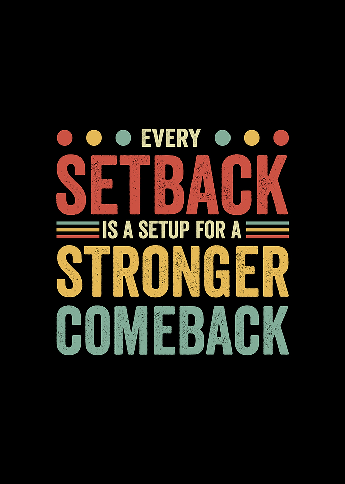 Retro Motivational Quote: Stronger Comeback