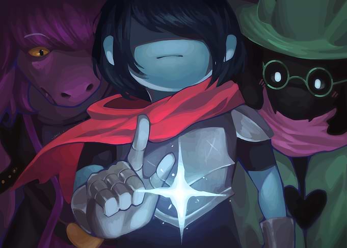 Deltarune: Kris, Susie, and Ralsei