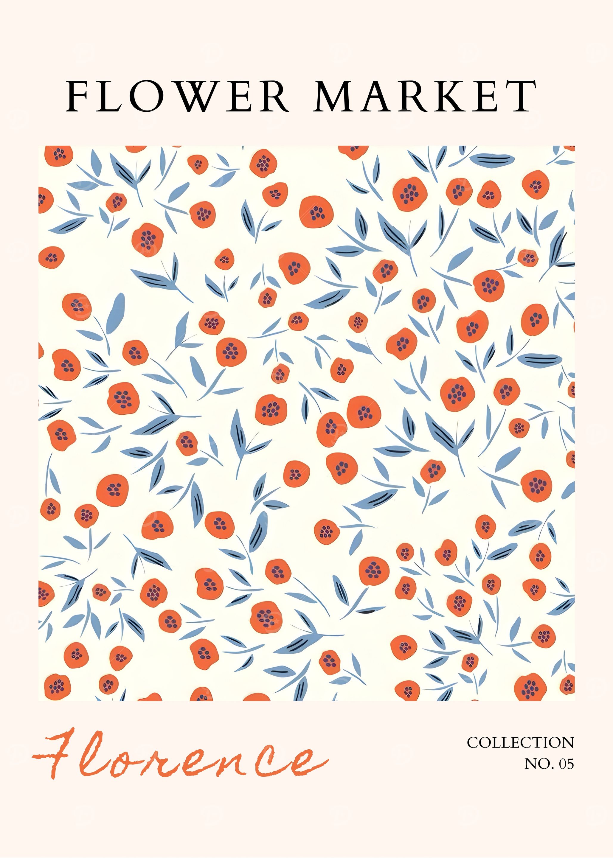 Florence Flower Market Art Print