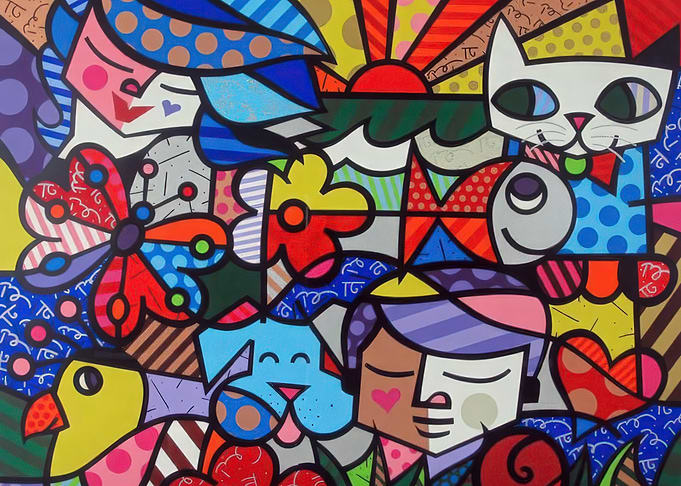 Colorful Pop Art Composition