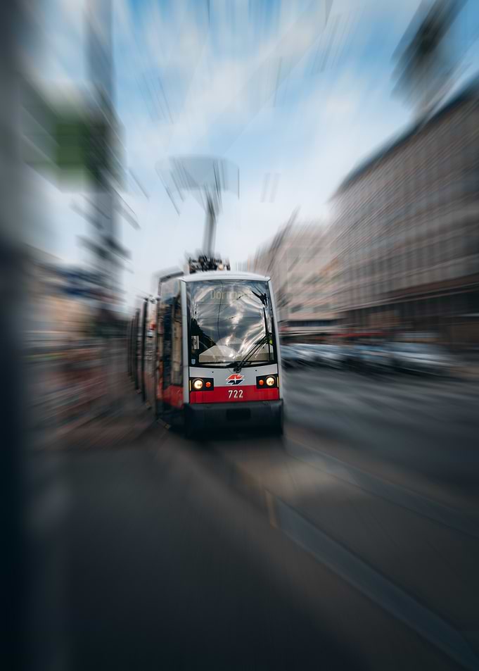 Vienna Tram in High Speed