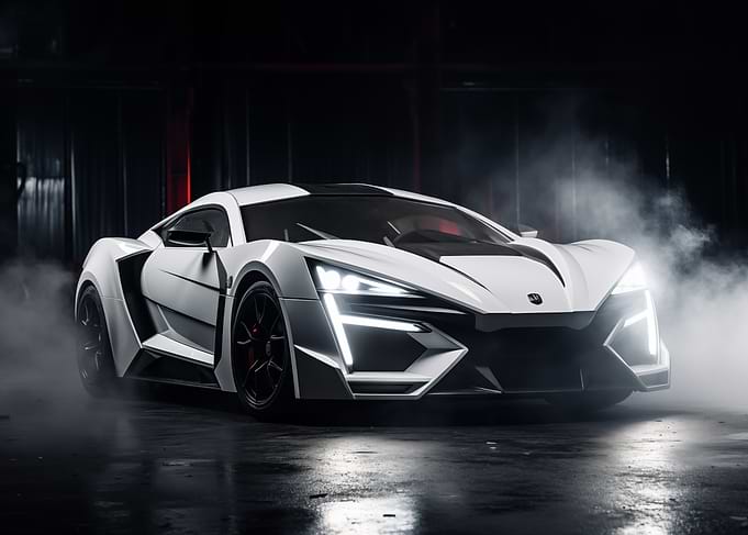 Lykan Hypersport in smoke