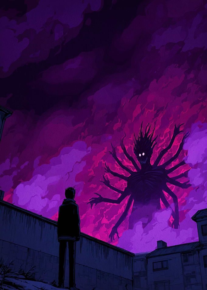 Confrontation with a Multi-Armed Shadow Monster