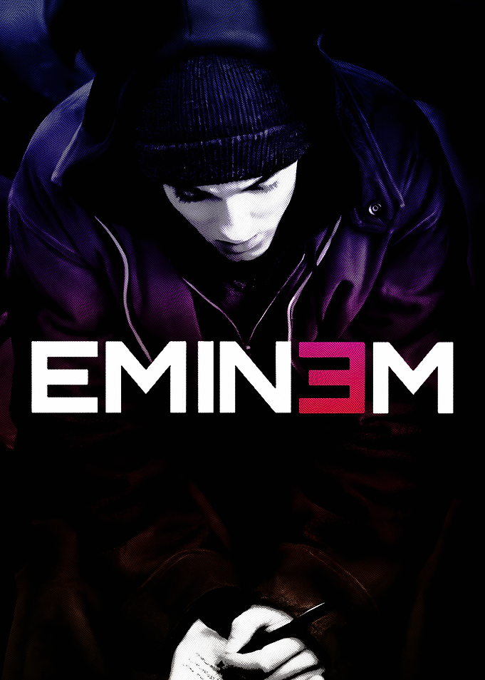 Eminem Rap Black and with