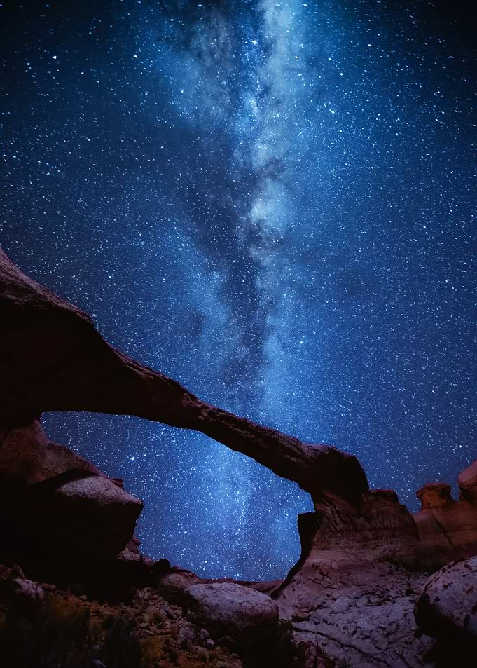 Milky Way Galaxy and the Mountains Print, Arizona USA