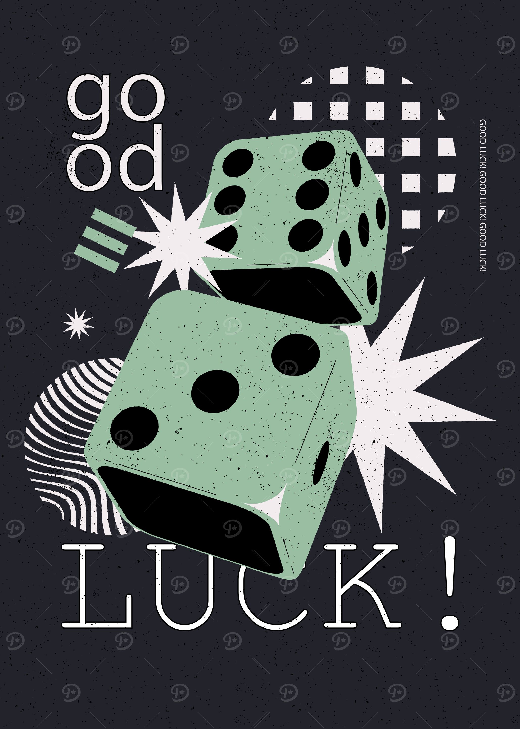 Good Luck Dice Graphic Art