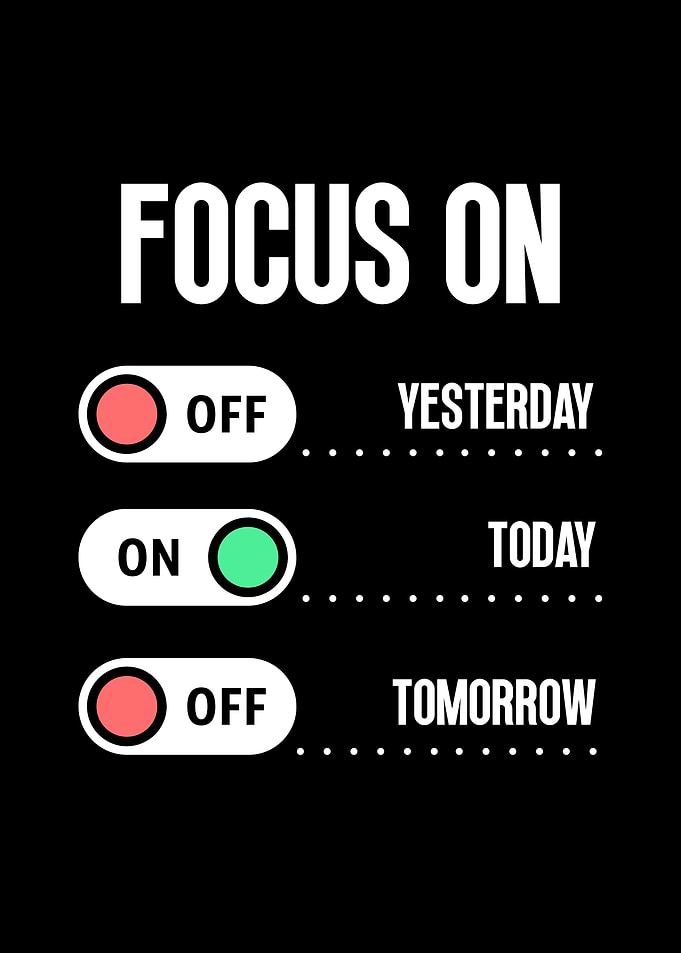 Focus on Today Motivational Poster