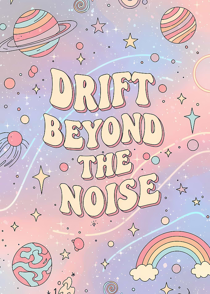 Drift Beyond the Noise Pastel Galaxy