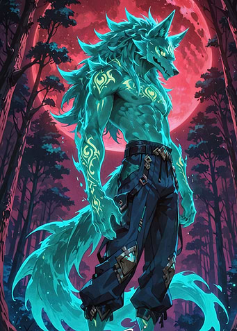 Glowing Werewolf Forest