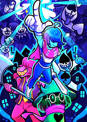 Deltarune characters in dynamic composition