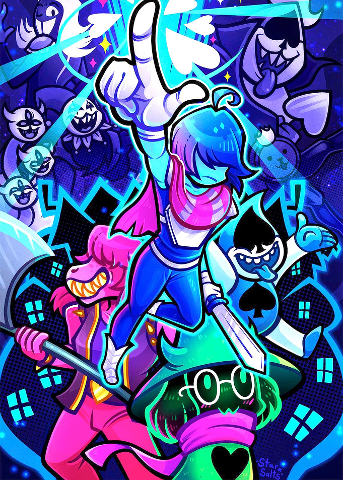 Deltarune characters in dynamic composition