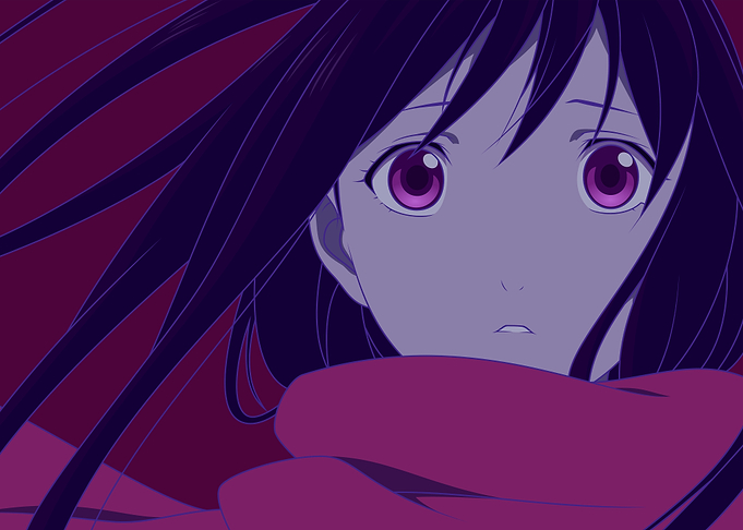 Anime Girl with Pink Eyes