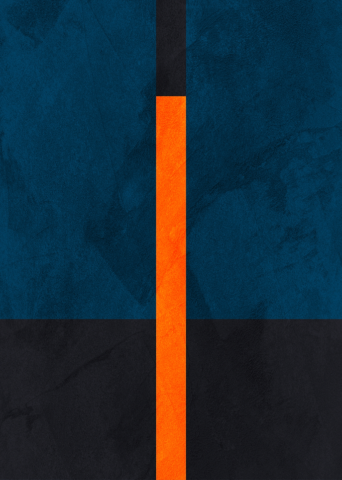 Abstract Geometric Color Block Art