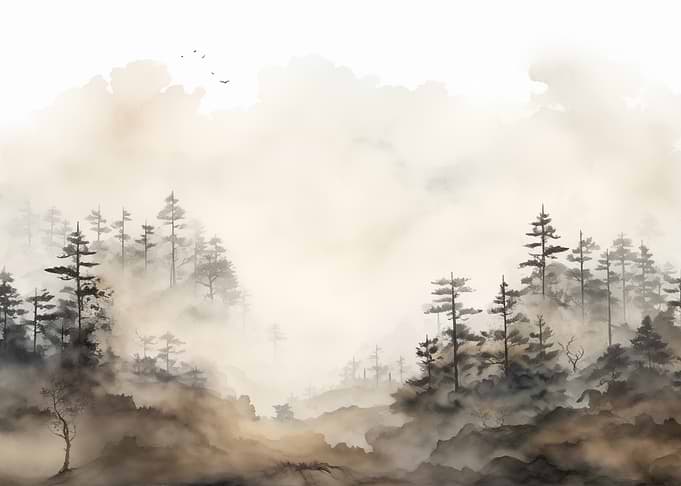 Misty Forest Landscape
