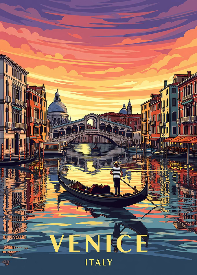 Venice, Italy Pixel Art