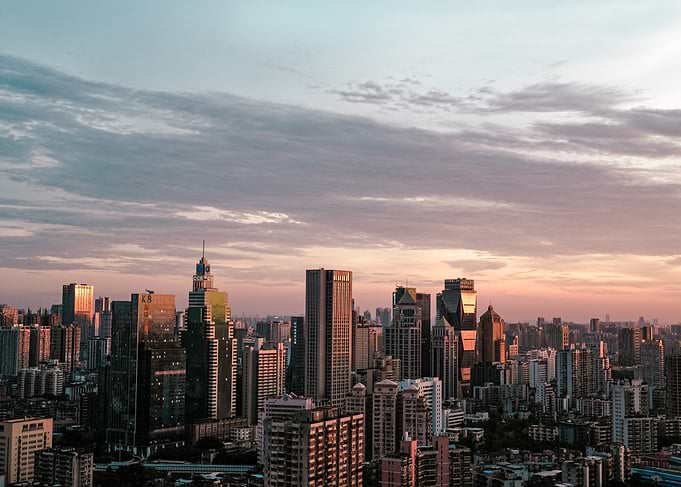Cityscape at Sunset