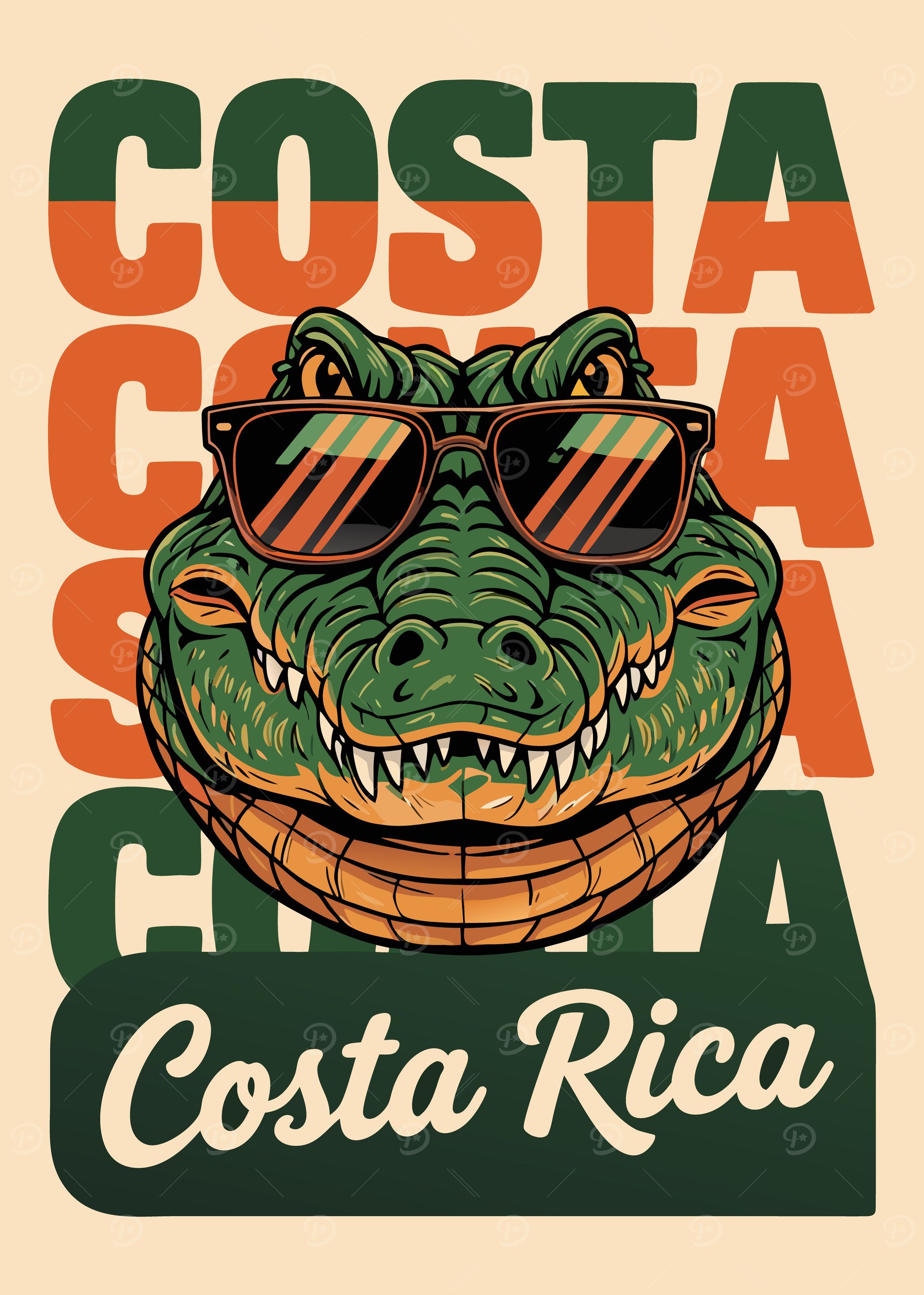 Costa Rica Alligator with Sunglasses