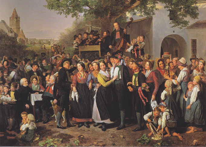 Austrian Wedding Celebration Painting