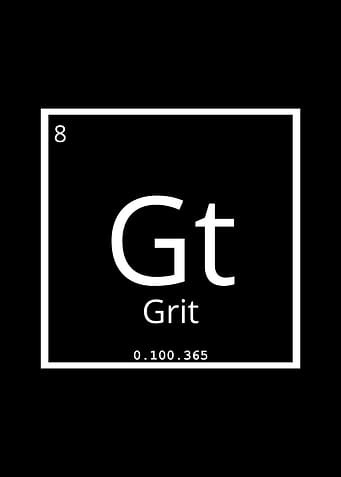 Grit Periodic Table Element Black White