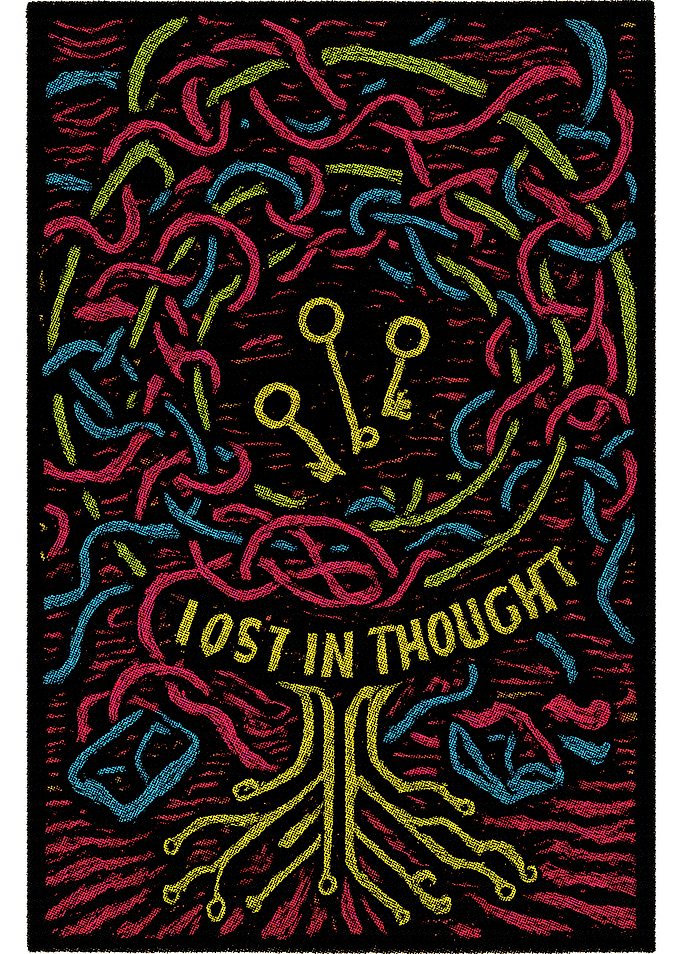 Lost in Thought Keys Abstract Art