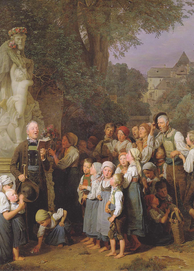 Children's Choir Singing Outdoors Painting