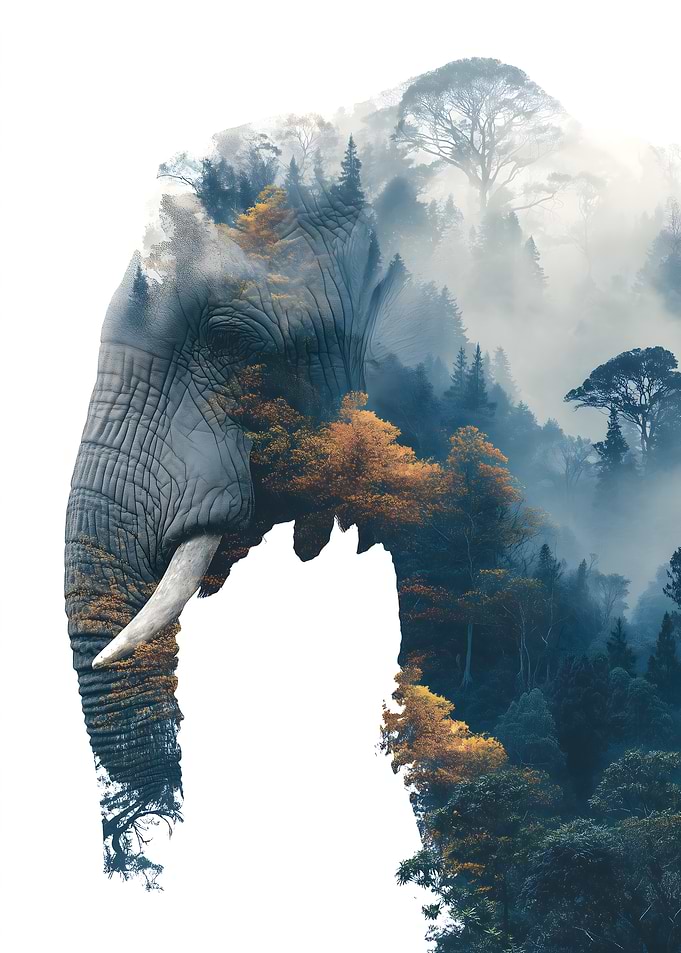 Majestic Forest Giant Elephant